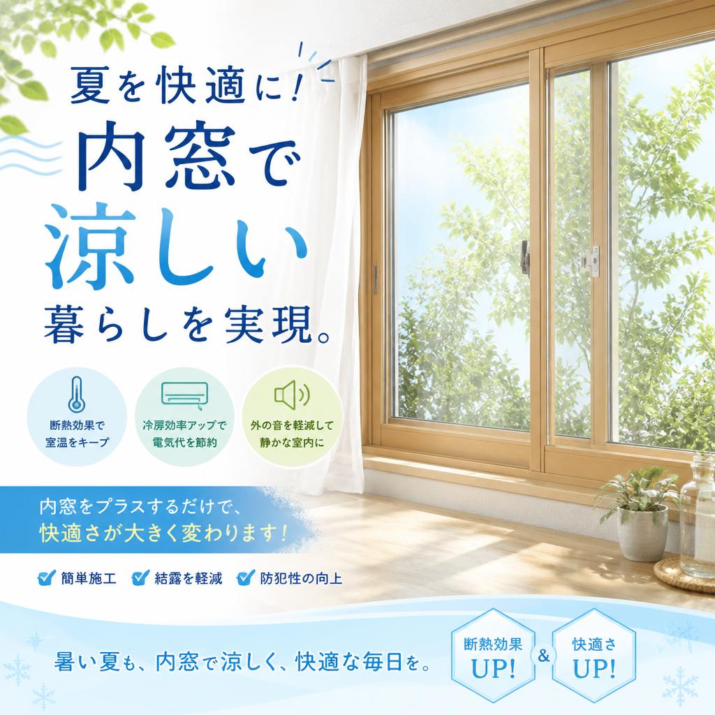 夏を快適に！内窓で涼しい暮らしを実現。