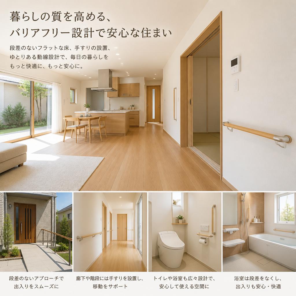 暮らしの質を高める、バリアフリー設計で安心な住まい