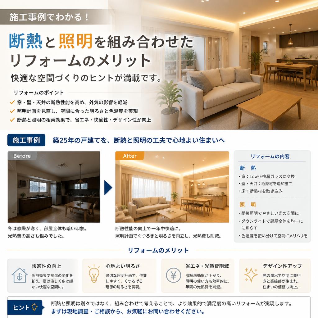 3. 断熱と照明の融合による施工事例